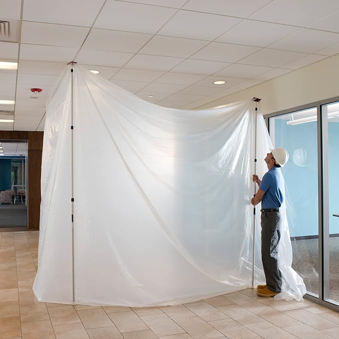 ZipWall SLP6 12 Foot Spring Loaded Dust Barrier Poles, 6 Pack, 3 mil - Image 4