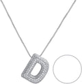RWQIAN Letter Necklace for Women Bubble, Chunky Initial Alphabet A-Z Pendant Puffy Name Personalized Necklace Dainty Zircon CZ Fashion Jewelry Gifts for Girls Girlfriend