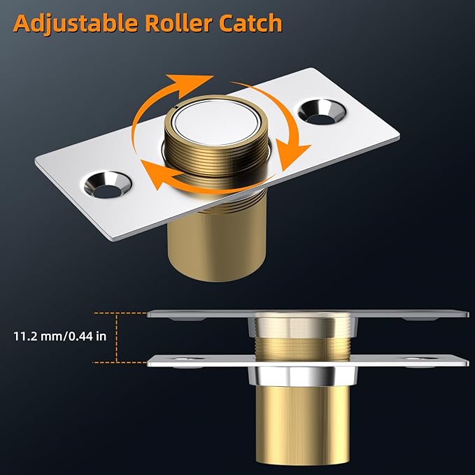 Jiayi Closet Ball Door Catch Hardware 6 Pack French Magnetic Ball Latch Closet - Image 3