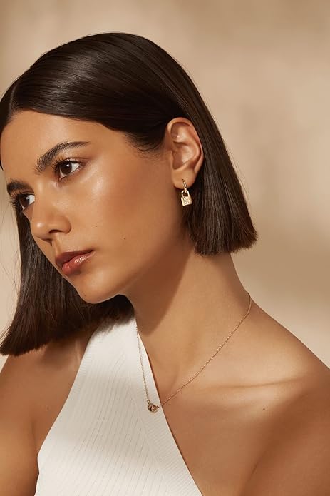 MYEARS Women Earrings Gold Huggie Hoop Dangle Drop 14K Gold Plated Small Simple Hypoallergenic Everyday Jewelry