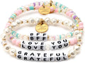 Little Words Project Mother's Day Gifts, The Original Word Bracelet, Made with Colorful Beads and Plated Brass Hardware, Handcrafted Design & Positive Message