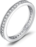 JewelryPalace 14K Gold Plated 925 Sterling Silver Rings for Women, Cubic Zirconia Promise Rings for Her, Stackable Wedding Bands Rings for Women Set Size 4-12