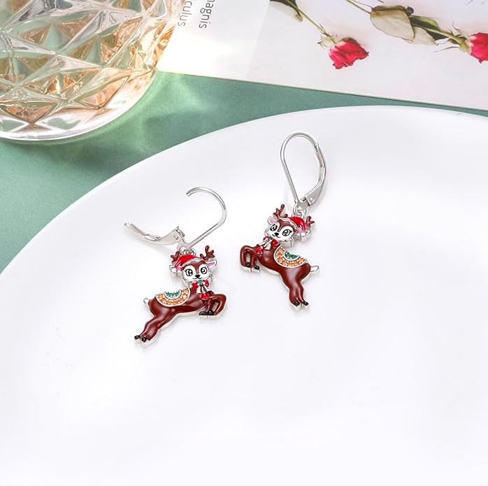 FLYOW 925 Sterling Silver Cute Animal Jewelry Hummingbird/Butterfly/Wolf/Corgi/Cat/Snake/Spider/Bat/Penguin/Bear/Opossum/Frog/Guinea Pig for Women Mother Friend Animal Lovers