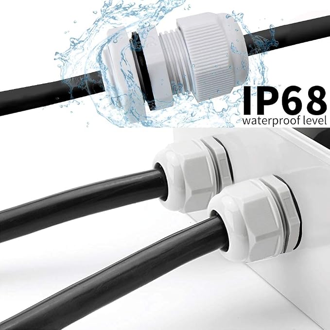 MAKERELE 3/4 Inch 5pcs NPT Cable Glands IP68 Waterproof Adjustable 13-18mm | - Image 3