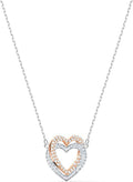 Swarovski Infinity Heart Jewelry Collection, Necklaces and Bracelets, Rose Gold & Rhodium Tone Finish, Clear Crystals