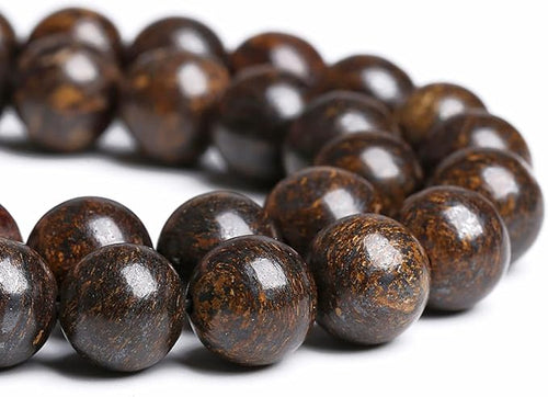 10MM 36PCS Natural Stone Bronzite Gemstone Spacer Loose Beads for Jewelry Making DIY Bracelet Necklace 1 Strand