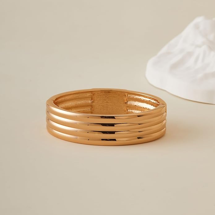 Wide Chunky Gold Cuff Bracelets for Women - Open Cuff Bangles Adjustable Wrist Bracelets, Statement Jewelry Gifts for Women