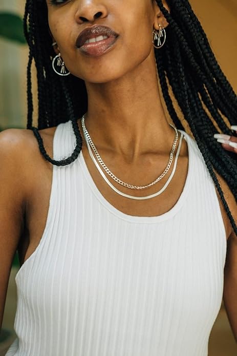 Natural Freshwater Baroque Pearl Necklace 14K Gold Plated Dainty Choker Necklace for Women Girls Snake Chain/Cuban Link/Paperclip/Ball Beaded Chain/Tennis Chain Fashion Jewelry for Gift