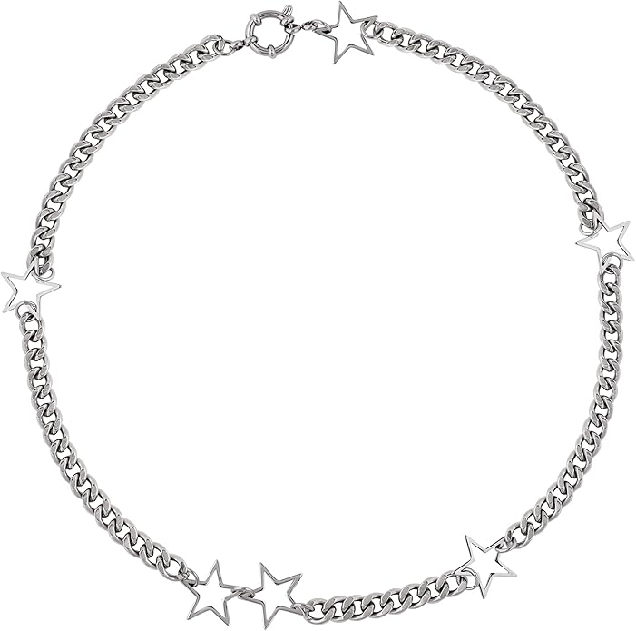 Sacina Gothic Punk Star Necklace, Star Choker, Emo Punk Grunge Y2k Necklace, Y2k Jewelry, Christmas Jewelry Gift For Women