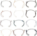 36Pcs Adjustable Braided Cord Bracelets 10-1/4 Inch Colorful Polycotton Adjustable Bracelets,Bracelet String with Clasp,Thread Half Finished Bracelet for Wrist DIY Women Jewelry Making