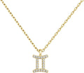 PAVOI 14K Gold Plated Cubic Zirconia Astrology Necklaces for Women - Zodiac Pendant Jewelry Gifts - Zodiac Sign Pendant Necklaces