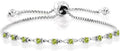 Gem Stone King Round Gemstone Birthstone Tennis Bracelet For Women | 925 Sterling Silver | 2.5MM Round | Fits Up To 9 Inch Wrist | Adjustable Bolo Bracelet For Women | Easy-On Easy-Off