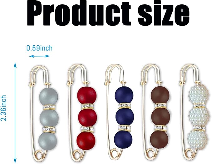 Fashion Pearl Brooch, Sweater Shawl Pearl Pin, Elegant and Fashionable, Enhance your Temperament, Suitable for a Variety of Occasions to Wear (Mixed color)