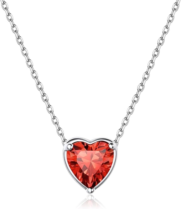 ChicSilver 925 Sterling Silver 12 Months Sparkling Round Cut Created Birthstone Pendant Necklace, 16 Inch Rolo Chain