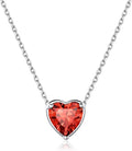 ChicSilver 925 Sterling Silver 12 Months Sparkling Round Cut Created Birthstone Pendant Necklace, 16 Inch Rolo Chain