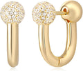 MYEARS Women Earrings Gold Huggie Hoop Ear Stud Cuff 14K Small Simple Hypoallergenic Everyday Jewelry