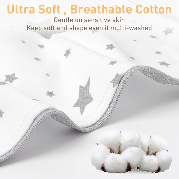 Premium Soft Cotton Swaddle Blanket Sleep Sack Arms Up 2 Packs 6-12 Months, Hands Up 3-Way Transitions to Arms-Free Wearable Sleeping Sack Bag for Babies Boys Girls Snug Fit Calms Startle Reflex