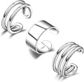 CHIC & ARTSY 925 Sterling Silver Ear Cuffs for Women, Non Piercing Clip On Cartilage Cuffs, Adjustable Fake Conch & Helix Earrings, Gold Plated & Oxidized Various Styles