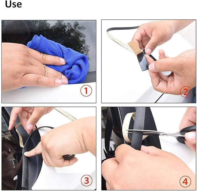 16ft/5M Windshield Seal Weather Stripping Rubber Sealing Strip Trim Cover Car - Image 3