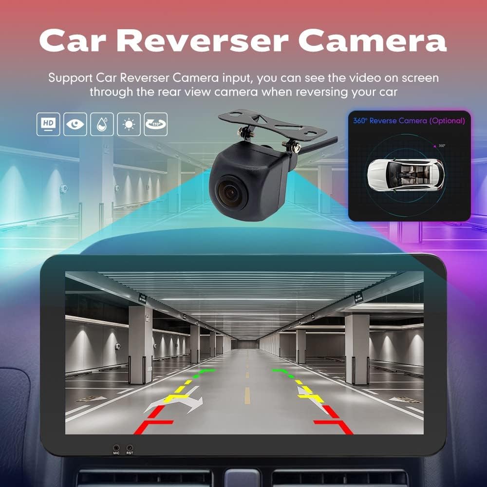 Kunfine Car CarPlay Android Auto Navigation Stereo GPS Radio Camera Display 10.33" QLED Touchscreen Headunit Tablet Media Player for Peugeot 301 2013-2022, if Applicable Octa Core 6G+128G Matte Black