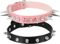 MECCANIXITY Spiked Chokers, Metal Spike Studded Link Leather Collar Chokers Necklace with Spikes Gothic Jewelry Accessories