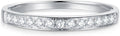 14K Gold Moissanite Wedding Bands, Womens Wedding Band Ring, 2mm Stacking Rings, 14K Gold Moissanite Eternity Band