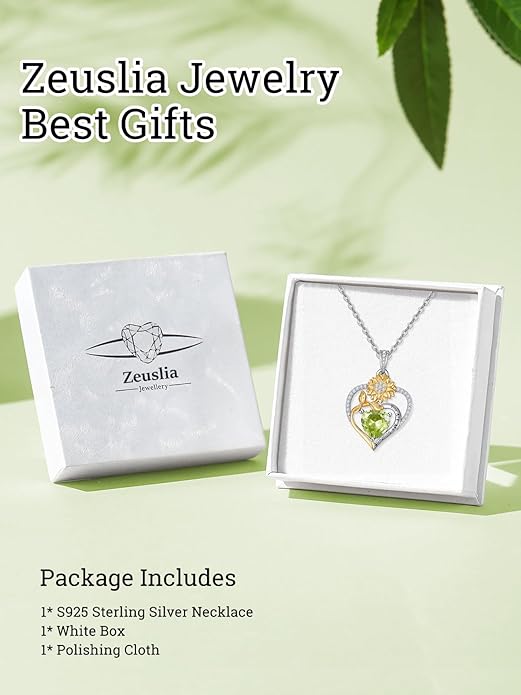 Valentine's Day Gifts for Wife 925 Sterling Silver Double Birthstone Pendant Necklaces I Love You for Always and Forever Necklace Anniversary Birthday Gifts for Wife Girlfriend Mom Her