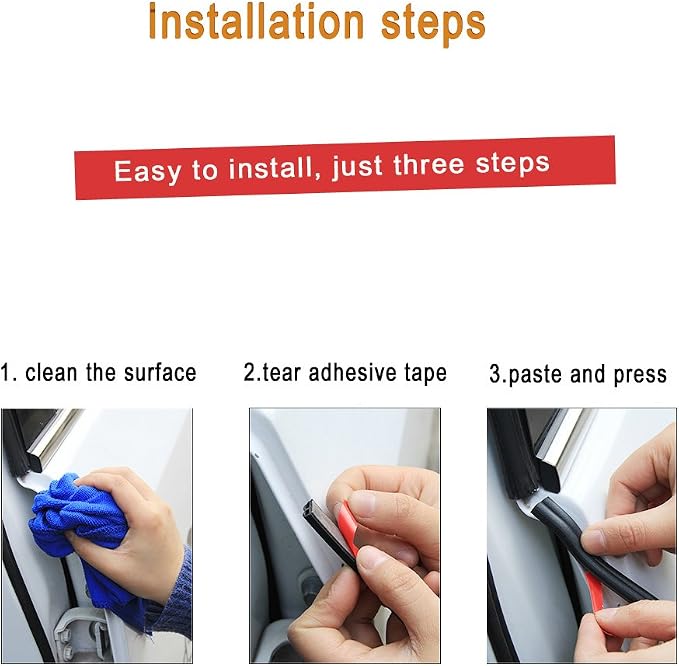 Universal Door Seal Strip, B-Shape Rubber Weatherstrip - Image 4