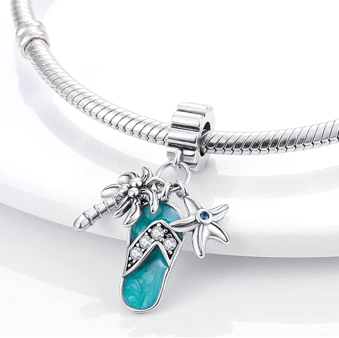 MULA 925 Sterling Silver Charms for Bracelets and Necklaces Airplane Passport Dangle Pendants Beads Butterfly Dragonfly Charms Jewelry Charm for Women
