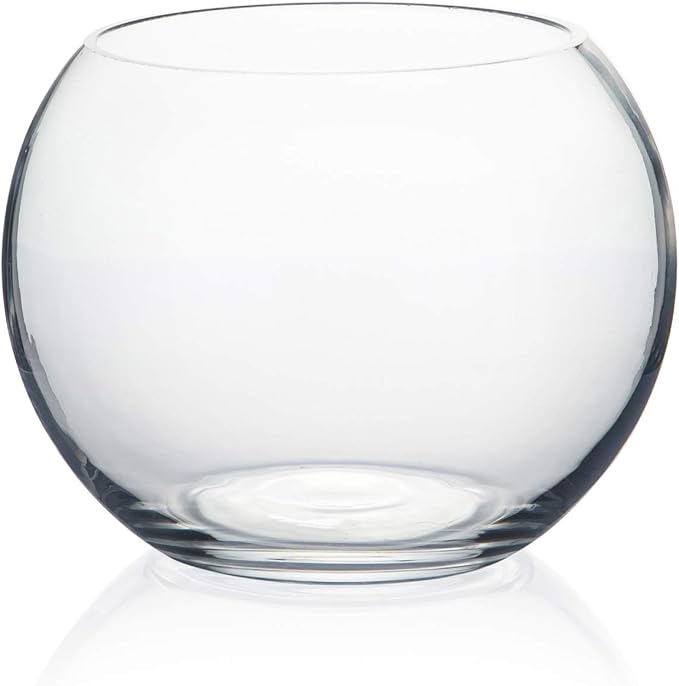 WGV Bowl Glass Vase, Diameter 6", Height 4.5", Open Width 4", 1 Piece by WGVInternational-OpusGlassware