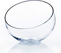 WGV Slant Cut Bowl Glass Vase, Width 11", Height 9.5", Candy Dish, Fruit Jar by WGVInternational-OpusGlassware