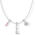 PAVOI 14K Gold Plated Dainty Necklace with Charms Set - Hypoallergenic Adjustable Chain Gold Charm Necklace for Women - Small Motif & Mantra 2 and 3-Pack Removable Pendants - Cute Jewelry Gifts