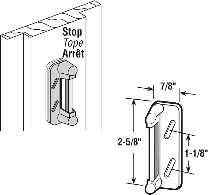 Prime-Line K 5004 Aluminum Painted Black, Spring-Loaded Screen Door Strike Plate - Image 3