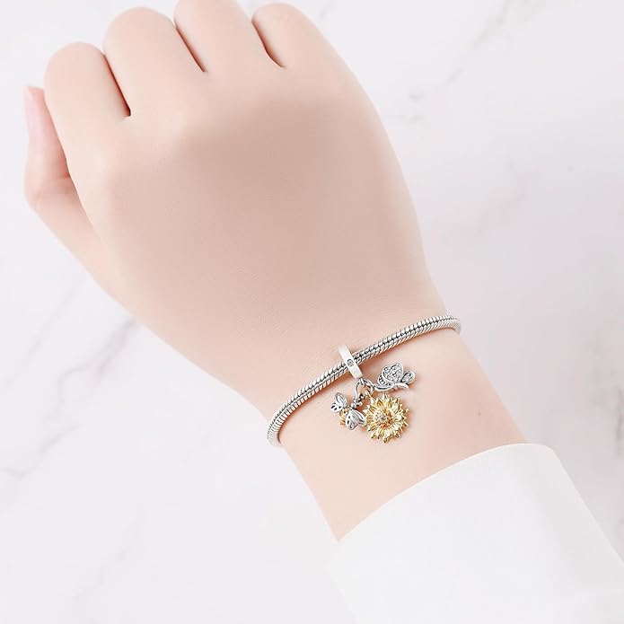 Cute Panda Animal 925 Sterling Silver Charms for Bracelets and Necklace Dangle Pendants Butterfly Elephant Dog Bead Jewelry Present for Women Family Friends