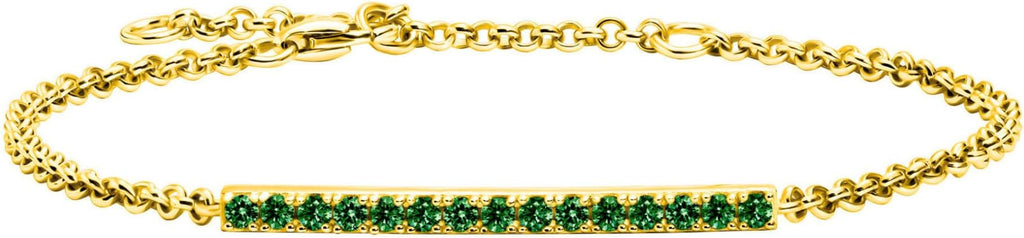 EcoGems Lab Grown Gemstone & Moissanite Bracelets – 14K/18K White or Yellow Gold Plated Sterling Silver – D Color VVS/VS Clarity – Elegant Sustainable Jewelry Gift with Gift Box