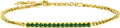 EcoGems Lab Grown Gemstone & Moissanite Bracelets – 14K/18K White or Yellow Gold Plated Sterling Silver – D Color VVS/VS Clarity – Elegant Sustainable Jewelry Gift with Gift Box