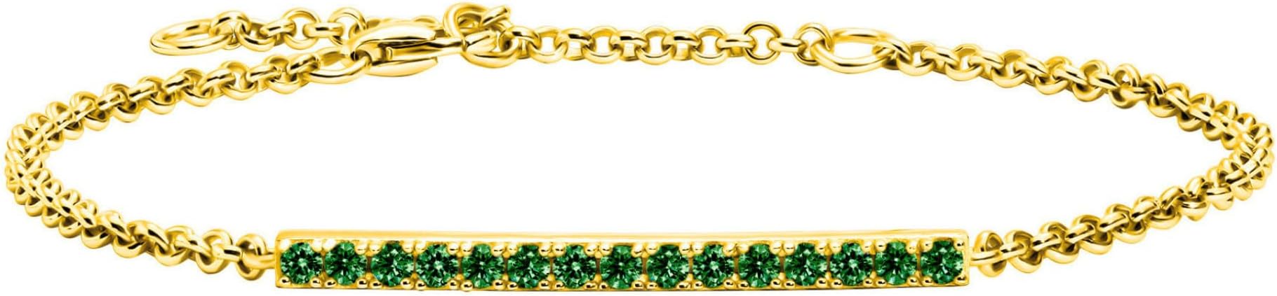 EcoGems Lab Grown Gemstone & Moissanite Bracelets – 14K/18K White or Yellow Gold Plated Sterling Silver – D Color VVS/VS Clarity – Elegant Sustainable Jewelry Gift with Gift Box
