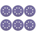 HARFINGTON 10Pcs 5Inch Sanding Disc 8 Hole 320Grit Purple Aluminum Oxide | Hook by HARFINGTON