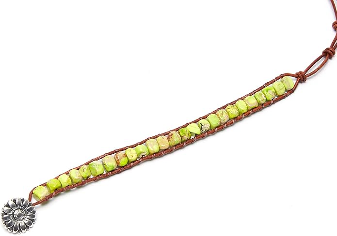 ZOSOJONA 7 Chakra Bracelet Bohemian Handmade Leather Wrap Healing Protection Natural Stone Yoga Beaded Bracelets Boho Friendship Jewelry