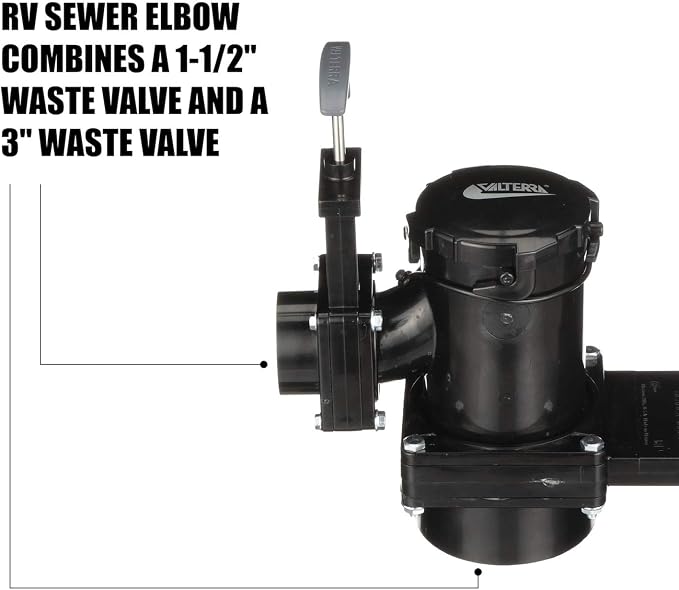 Valterra San Tee Double Rotating Valve, Mess-Free Waste Valve - Image 4