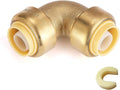 100PC HeSun 1/2" x 1/2" Push-fit 90 Degree Elbow | Brass Push-to-Connect by HeSun