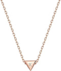 ChicSilver Personalized 925 Sterling Silver Dainty Small Heart/Star/Moon/Dot/Triangle Pendant Necklace for Women, Silver/Gold/Rose Gold/Black (with Gift Box)