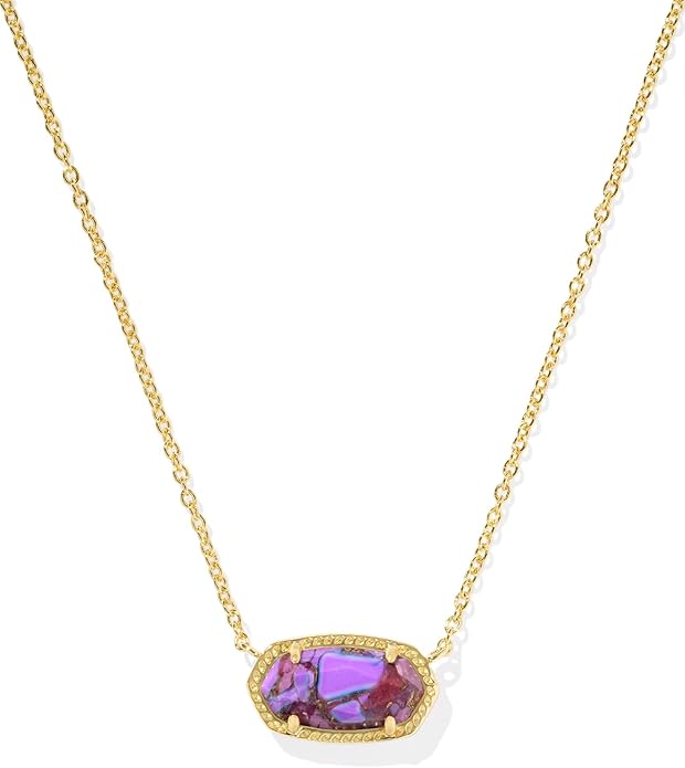 Kendra Scott Elisa Pendant Necklace for Women, Fashion Jewelry, 14k Gold-Plated
