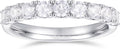 14K Gold Moissanite Rings 2.5mm Half Eternity Bands Womens Band Ring 14K Gold Moissanite Wedding Band for Women