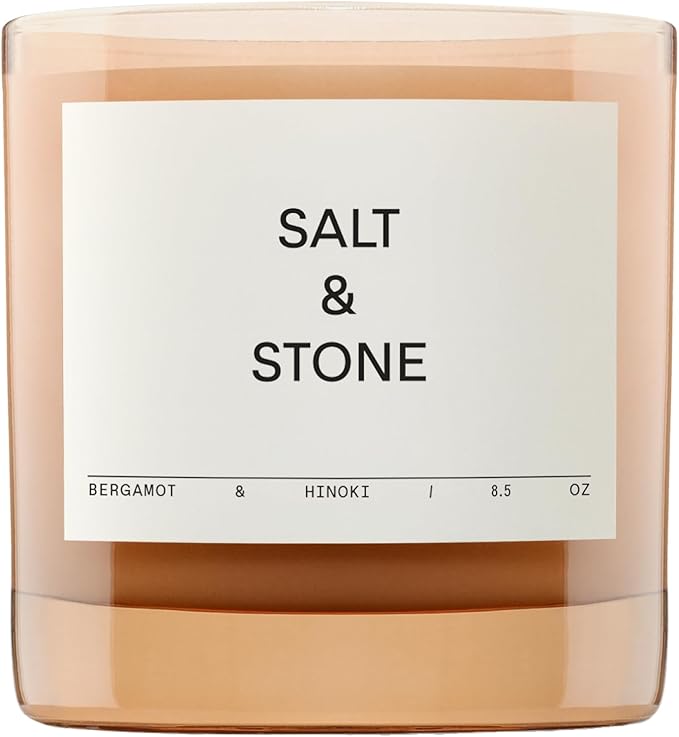 Salt & Stone Coconut & Soy Blend Scented Candle, Bergamot & Hinoki 8.5 oz | by SaltStone