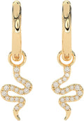 14K Yellow Gold Vermeil Earrings for Women, Hypoallergenic 925 Sterling Silver Minimalist Dainty Jewelry, CZ Accent Stud Hoop & Dangle Earrings, Gift for Her