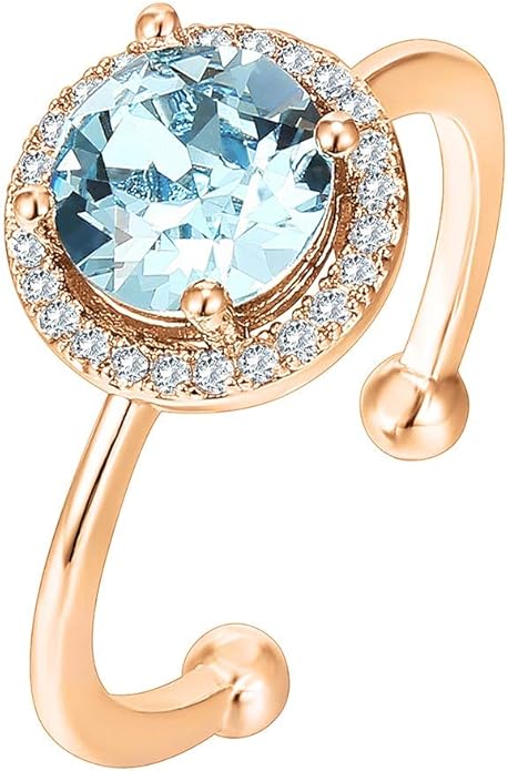 PAVOI 14K Gold Plated Crystal Birthstone Rings | Rings For Women