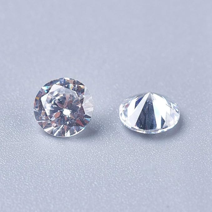 Fashewelry 500Pcs Cyrstal Clear Cubic Zirconia Faceted Rhinestone Cabochons 5mm Mini Pointed Back Diamante Gems Loose Stone for Nail Art Craft Jewelry Making