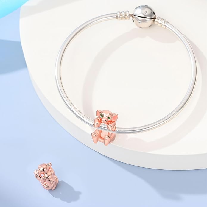 LIGHTDOG 925 Sterling Silver Charm fits Pandora Charm Bracelet Necklaces Pendant Bead Charms Jewelry Gift for Women Family Friends