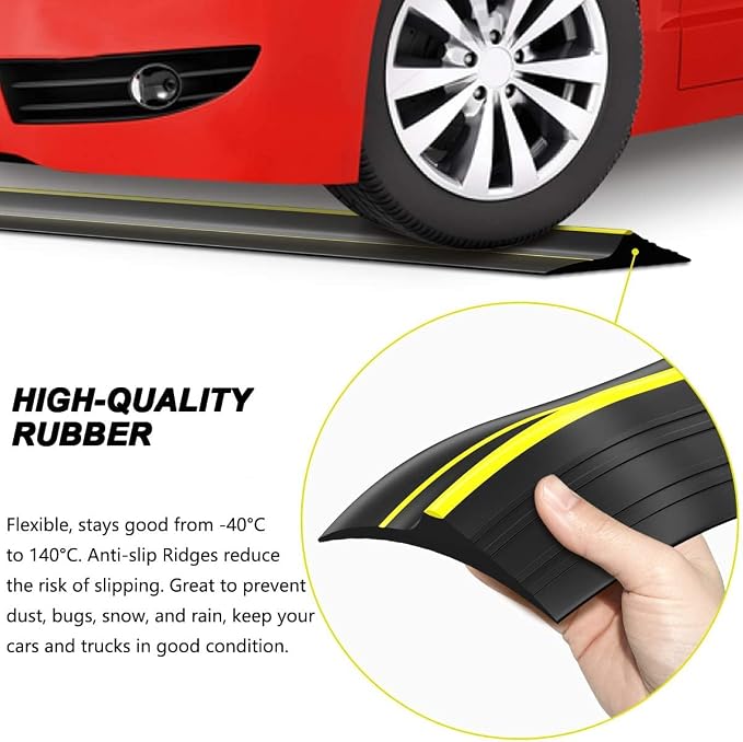 Jin&Bao Universal Garage Door Threshold Seal 20FT Rubber Strip & 2 Adhesive | - Image 2